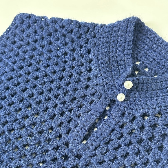 [SOLD] HAND-KNITTED Mock Turtleneck Sleeveless Sweater Dress / Sweater Vest - Picture 5 of 12